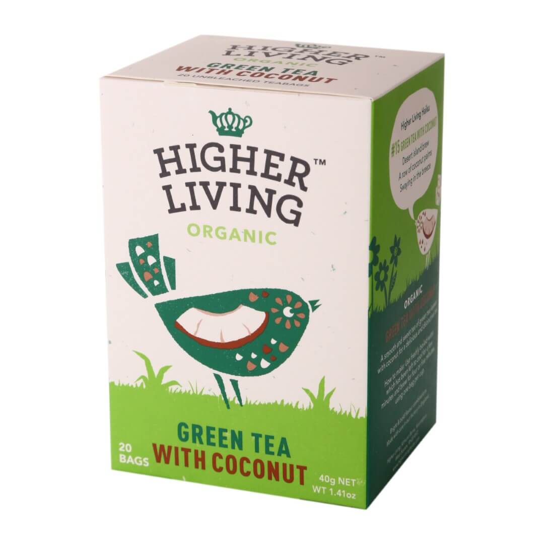 הייר ליבינג – תה ירוק קוקוס אורגני