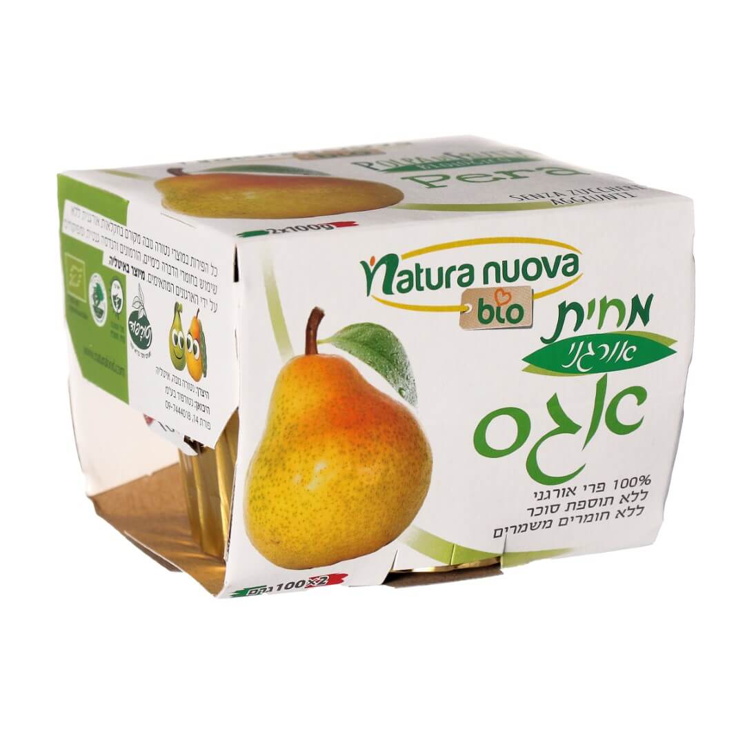 נטורה נובה – מחית אגס אורגנית 100% פרי